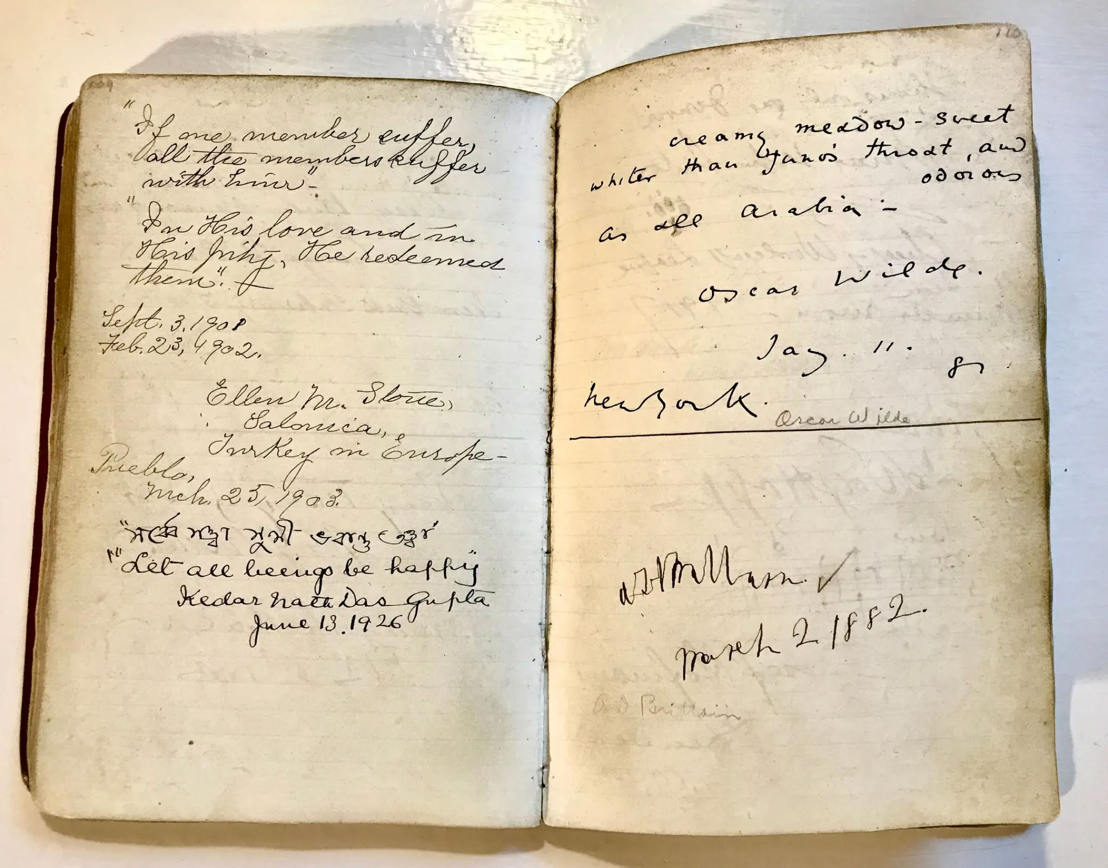 Lafayette F. Cornwell autograph book signature of Oscar Wilde 