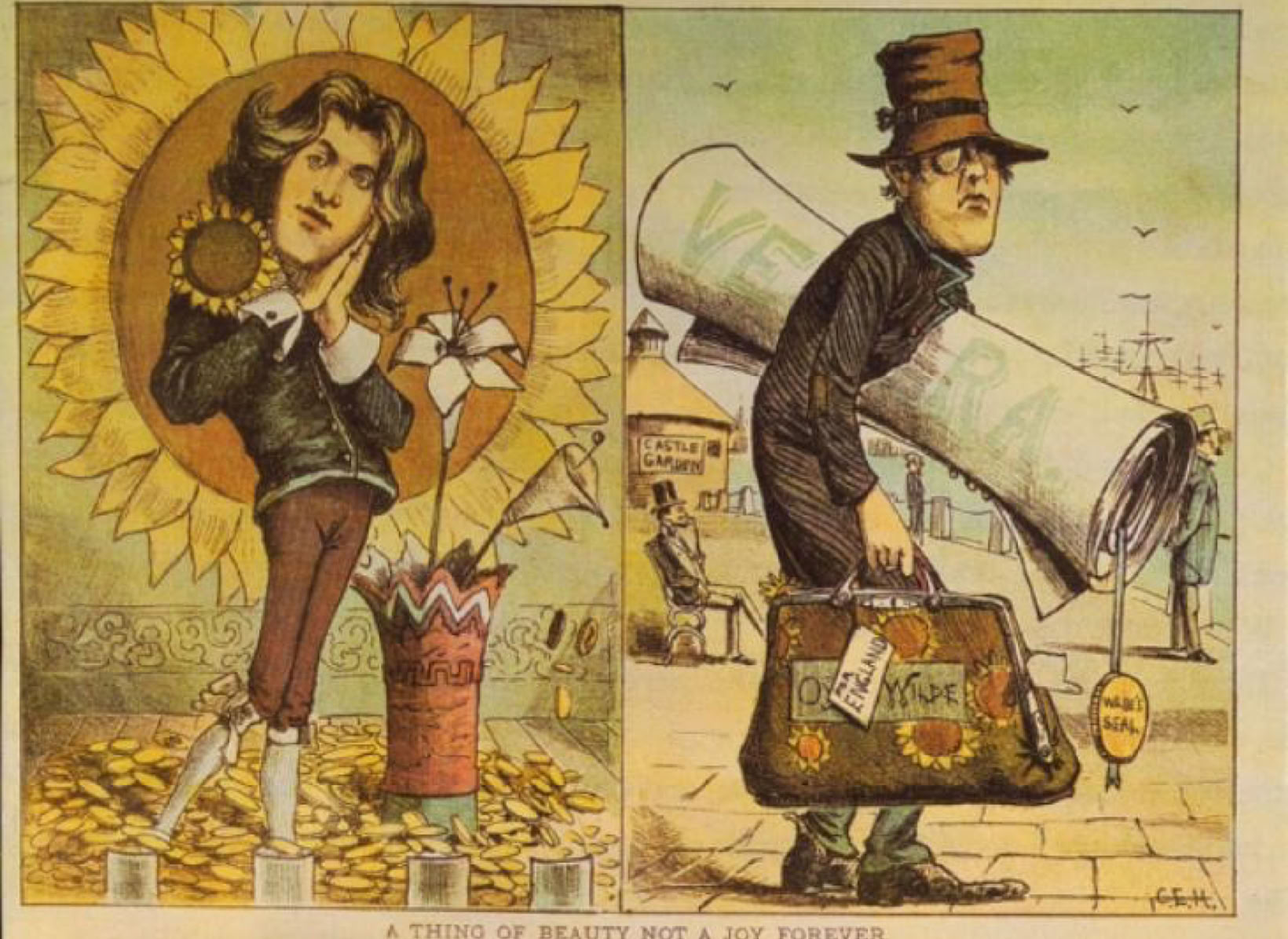 Oscar Wilde cartoon